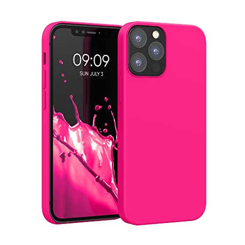 kwmobile Case Compatible with Apple iPhone 12 / iPhone 12 Pro Case - TPU Silicone Phone Cover with Soft Finish - Neon Pink - color: neon pink, size: iPhone 12 / iPhone 12 Pro