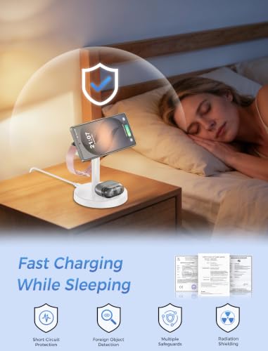 Aeinidi Super Fast Strong Magnetic Wireless Charger for Samsung - color: White Matte, size: 15W