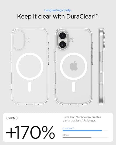 Spigen for iPhone 17 Case, Ultra Hybrid MagFit [TPU Covered Camera Control] [Anti-Yellowing] [Compatible with Magsafe] - Clear - color: Clear, size: iPhone 17