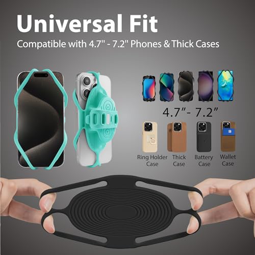 Bone Bike Tie 5 Pro, Universal Bike Phone Stem Mount for 4.7"-7.2" Phones - color: Red - Bike Tie 5 Pro