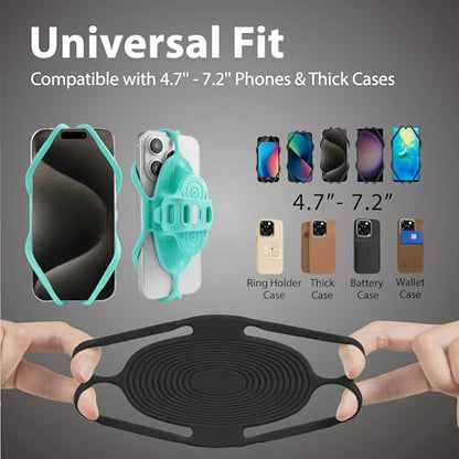 Bone Bike Tie 5 Pro, Universal Bike Phone Stem Mount for 4.7"-7.2" Phones - color: Red - Bike Tie 5 Pro