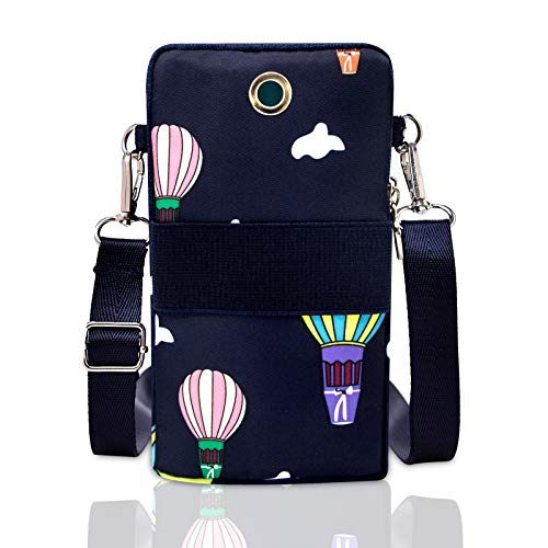 BIAOTIE Lightweight Small Crossbody bags Cell Phone Purses Travel Pouch Shoulder Bag for Women - color: Black Balloon