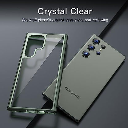 JETech Case for Samsung Galaxy S23 Ultra, Anti-Yellowing, Green | Shockproof Protection, Scratch Resistant Hard PC Back, Durable Transparent TPU Bumper - color: Green