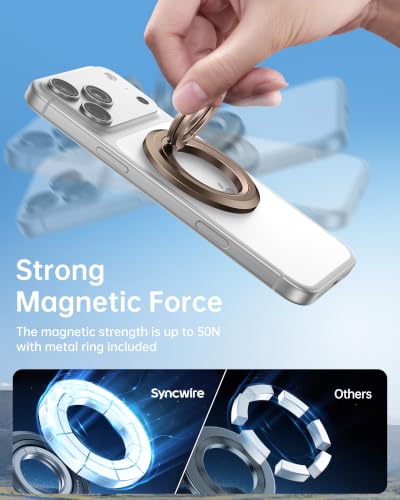 SYNCWIRE Magnetic Phone Ring Holder, for MagSafe Phone Grip Stand Kickstand - color: Desert Gold