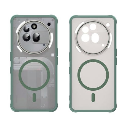 Asuwish Phone Case for Nothing Phone (3a) Pro, Compatible with Magsafe Magnetic, Translucent Matte Anti-Fingerprint Back, Military Grade DropProof Shockproof Protective Cell Cover 3 a Women Men Green - color: Green