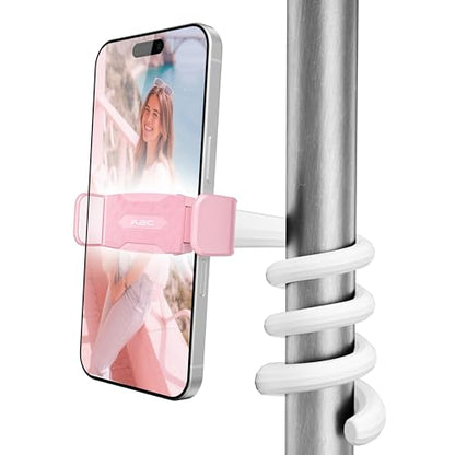 A2C Flexible Phone Holder for Treadmill, Treadmill Phone Mount for Gym - color: Pink