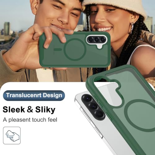 Magnetic Phone Case for Samsung Galaxy A57 5G, Army Green - color: Army Green