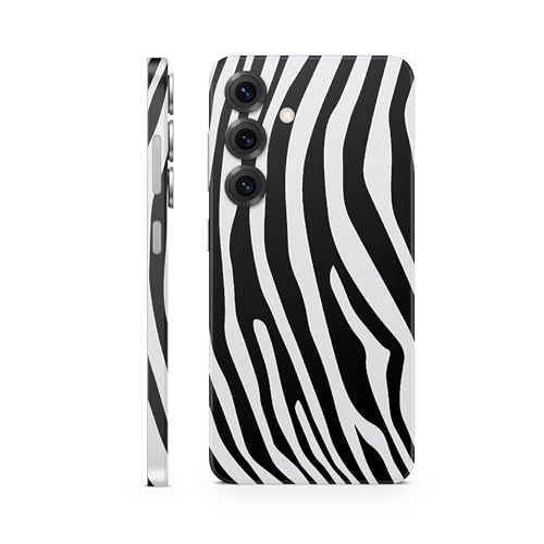 Phone Skin Compatible with Samsung Galaxy S25 - Black Zebra - Premium 3M Vinyl Protective Wrap Decal Cover - Easy to Apply | Crafted in The USA by MightySkins - color: Black Zebra, size: Galaxy S25 (Full Wrap), style: Matte Finish