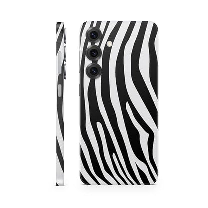Phone Skin Compatible with Samsung Galaxy S25 - Black Zebra - Premium 3M Vinyl Protective Wrap Decal Cover - Easy to Apply | Crafted in The USA by MightySkins - color: Black Zebra, size: Galaxy S25 (Full Wrap), style: Matte Finish