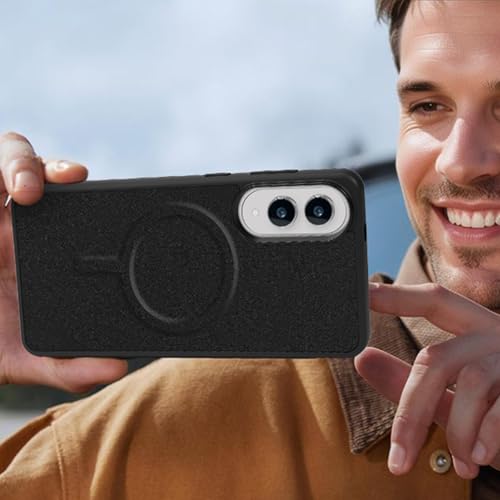 Magnetic Case for Samsung Galaxy S25 Edge Wallet Compatible with Magsafe RFID Blocking Card Holder Detachable Phone Cover Kickstand Snap Strap Zipper Pocket PU Leather (Black) - color: Black, size: Galaxy S25 Edge