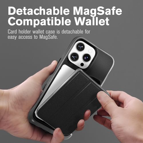 VENA vCommuteX for iPhone 16 Pro Max Wallet Case, Black - color: MagSafe Compatible - Black, size: iPhone 16 Pro Max