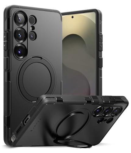 Ringke for Samsung Galaxy S25 Ultra Case [Alles Black] | Compatible with MagSafe, 360° Rotating Kickstand, Enhanced Camera Lens Protection, Powerful Magnet - color: Black, size: Galaxy S25 Ultra