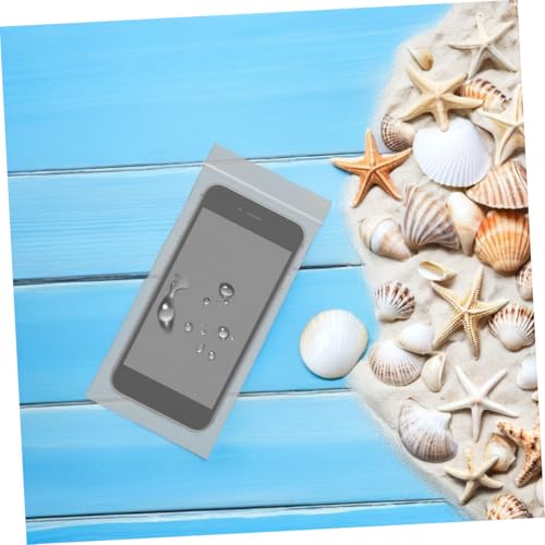 FRCOLOR 50pcs Waterproof Cell Phone Pouch with Touchscreen Function for Outdoor Sports and Beach Use, Disposable Mobile Phone Bag 9x19cm Sealed Dustproof Protection Transparent