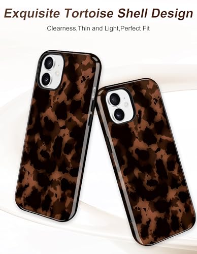 Jusy Magnetic Brown Tortoise Shell Phone Case for iPhone 16 Pro Max,Brown | Compatible with MagSafe,Cute Aesthetic Cheetah Leopard Design,TPU and PC Protective Shockproof Cover - color: Brown