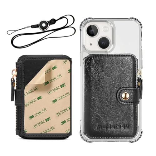 M-Plateau Phone Wallet Stick On with Adhesive and Removable Lanyard
