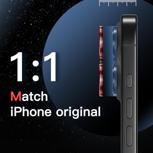 JETech Camera Lens Protector for iPhone 15 Pro/15 Pro Max, Black+Red, 1 Set - size: iPhone 15 Pro/15 Pro Max