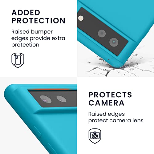 kwmobile Case Compatible with Google Pixel 6 Case - TPU Silicone Phone Cover with Soft Finish - Cool Glacier - color: Cool Glacier, size: Pixel 6