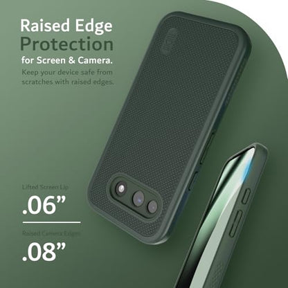 TUDIA for Google Pixel 10a Case (2026) - [MergeGrip] Dual Layer Heavy Duty Slim [Military Grade Drop Tested] Shockproof Protective Pixel 10A Phone Cases - Pine Green - color: Pine Green, size: Pixel 10a Standard