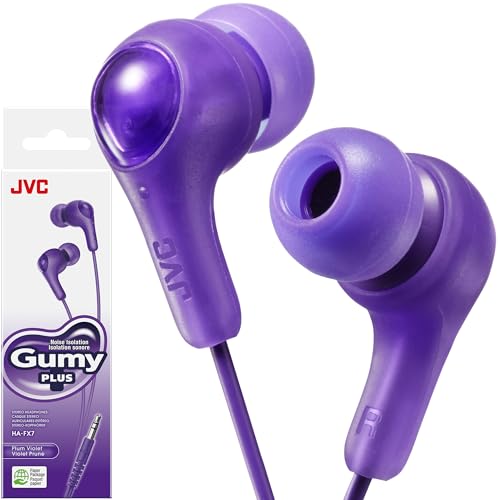 JVC Gumy HAFX7VN in Ear Earbud Headphones, Violet - color: Violet, size: No Mic