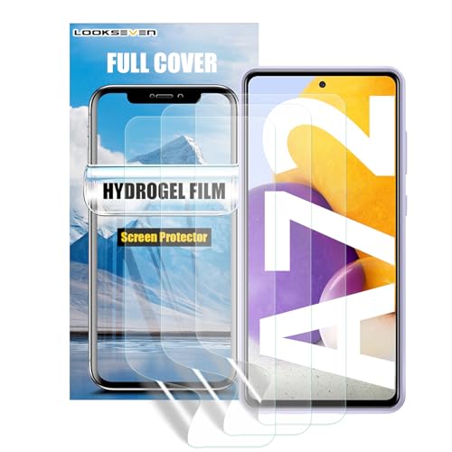 LOOKSEVEN 3 Pack Hydrogel Film For Samsung Galaxy A72 5G 6.7 inch - size: Galaxy A72 5G (6.7 inch)
