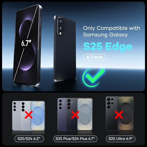 AACL 3-Pack for Samsung Galaxy S25 Edge Screen Protector Tempered Glass