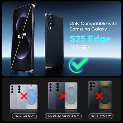 AACL 3-Pack for Samsung Galaxy S25 Edge Screen Protector Tempered Glass