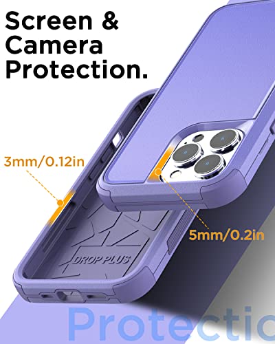 AICase for iPhone 13 Pro Max/iPhone 12 pro max Case,Heavy Duty Protective Phone Case Military Full Body Protection Shockproof/Dustproof/Drop Proof Rugged Durable Light Purple - color: Light purple