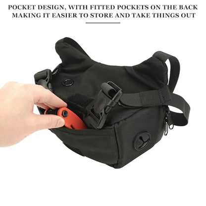 Bike Handlebar Bag – Waterproof Bicycle Handlebar Bag with Sensitive TPU Touchscreen Phone Holder, Front Frame Pouch for Road & Mountain Bikes, Large Capacity Cycling Storage Bag