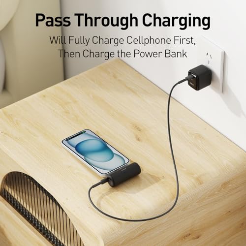 iWALK 4,500mAh USB-C Portable Charger, Power Bank with Built-in Connector, Phone Battery Pack, Compatible with iPhone 18/17/16/15 Series, Samsung Galaxy S24/S23/S22 and Android Phones,Black - color: Black