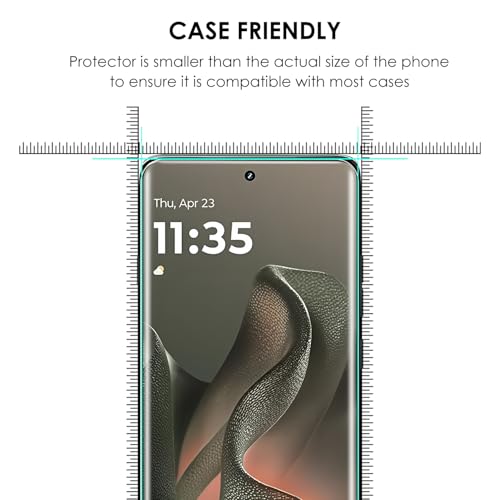 Screen Protector for Motorola Edge 2025, 3 Pack, Tempered Glass LOCA UV Set, Edge to Edge Protection, 9H Scratch Resistant, Touch Sensitive, Fingerprint-ID Support