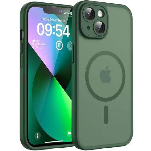 TOCOL for iPhone 13 Case, Compatible with MagSafe, Alpine Green - color: Alpine Green, size: Iphone 13