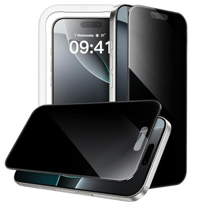 JETech 360° Privacy Screen Protector for iPhone 16 Pro, 2-Pack - size: iPhone 16 Pro