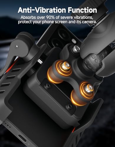 KEMIMOTO Motorcycle Phone Mount with Sun Hat, Fit for Bike, ATV, Scooter