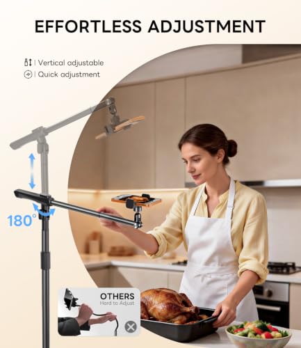 360° Rotatable Extension Arm, Adjustable Tripod Stand for iPhone17, Video Recording, Photography, Live Streaming