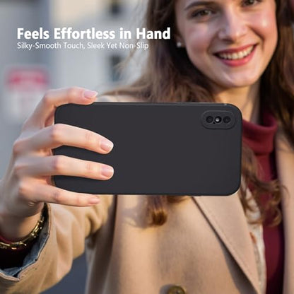 FanTEK Phone Case Compatible with iPhone X, iPhone Xs Case, Anti-Scratch & Fingerprint Phone Case Protective Cover, Matte Black - size: iPhone X/Xs