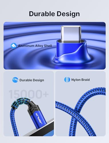 JSAUX USB C to 3.5mm AUX Audio Adapter for iPhone 17/15, Galaxy S25, Blue - color: Blue, size: 1 x 0.6ft