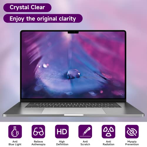 2 Pack Anti Blue Light Screen Protector Compatible with Macbook Pro 14 inch (2021-2026, M1-M5, Pro/Max), Eye Protection Anti Glare Computer Screen Cover for Mac Pro 14.2in - size: MacBook Pro 14 Inch