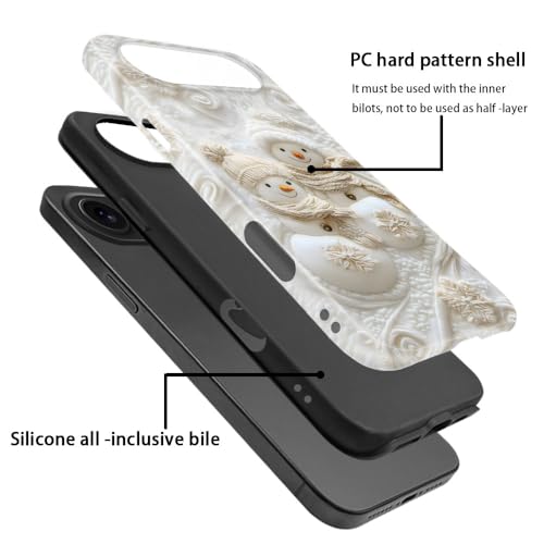 Compatible with iPhone 17 Air,Anti-Scratch Glossy Case Cover,Christmas Snowman - color: Christmas Snowman, size: IPhone 17 Air