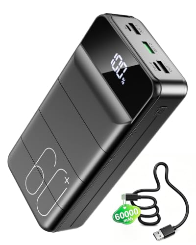 Portable Charger 60000mAh Power Bank 22.5W Fast Charging USB C Battery Pack