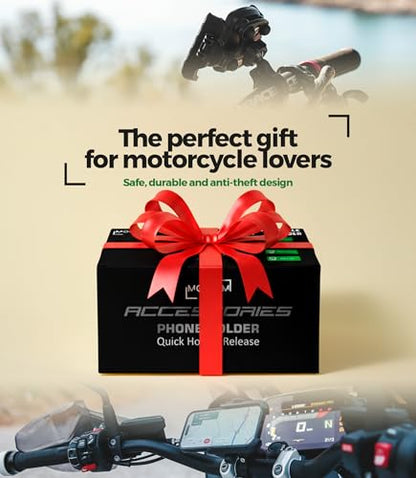 Motorcycle Phone Mount Anti Vibration Mirror & Handlebar Scooter