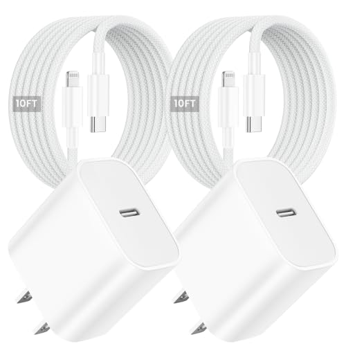 20W Fast Charger for iPad 9th/8th/7th/6th Generation, Apple MFi Certified - size: 2Pack 10FT