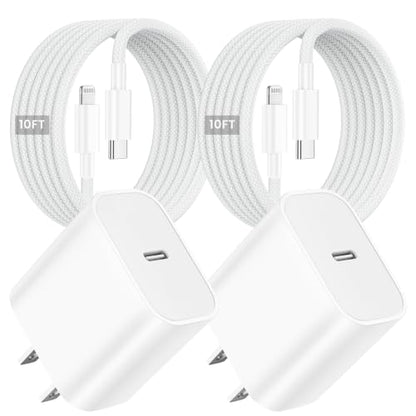20W Fast Charger for iPad 9th/8th/7th/6th Generation, Apple MFi Certified - size: 2Pack 10FT