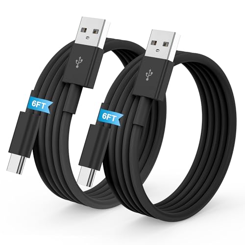 LDHTY CarPlay Charging Cable, USB A to USB C Cable, 2-Pack 6FT, Black - color: Black, size: 6ft+6ft