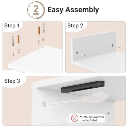 BONTEC Monitor Stand Riser with Cellphone Holder & Cable Management - color: White, size: 16.7 Inch