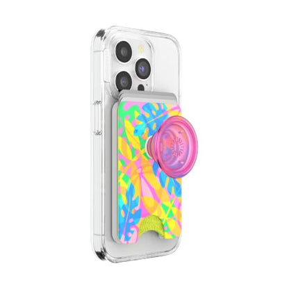 PopSockets Phone Wallet for MagSafe with Grip- Boca Palm - color: Boca Palms, style: MagSafe