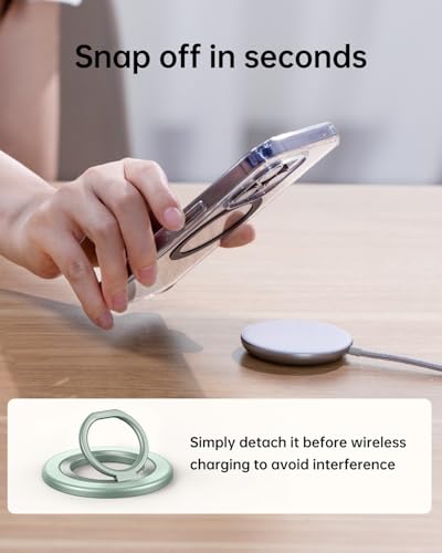 SYNCWIRE for MagSafe Phone Grip, Magnetic Phone Ring Holder - color: Light Green