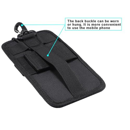 Backpack Strap Attachment Bag Cell Phone Pouch Holster Belt Clip Case Holder for Samsung Galaxy A16 A15 A14 A13 A06 A05 A03s S25 Ultra S24 FE S23/S22 Ultra, Moto G Power G Stylus 5G, iPhone 16 Pro Max