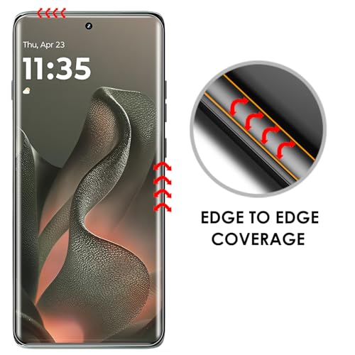 Screen Protector for Motorola Edge 2025, 3 Pack, Tempered Glass LOCA UV Set, Edge to Edge Protection, 9H Scratch Resistant, Touch Sensitive, Fingerprint-ID Support