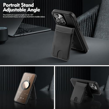 Shieldtop Compatible with MagSafe iPhone 12 Pro Max Wallet Case,Black | 2 in 1 Detachable Magnetic,Credit Card Holder Slots,RFID Blocking,PU Leather,Kickstand,Flip Folio Phone Cover for Men & Women - color: Black, size: iPhone 12 Pro Max 6.7"