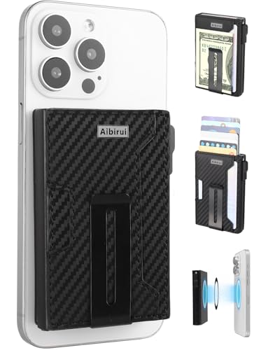 Ridge Wallets for Men,Magsafe Wallet with money clip,Pop up wallet | Magnetic Wallet for iPhone 17/16/15/14/13 Series,Phone wallet Holds 8 Cards & Bills,Ridge Wallet for Fathers day gift ideas - color: Black-02